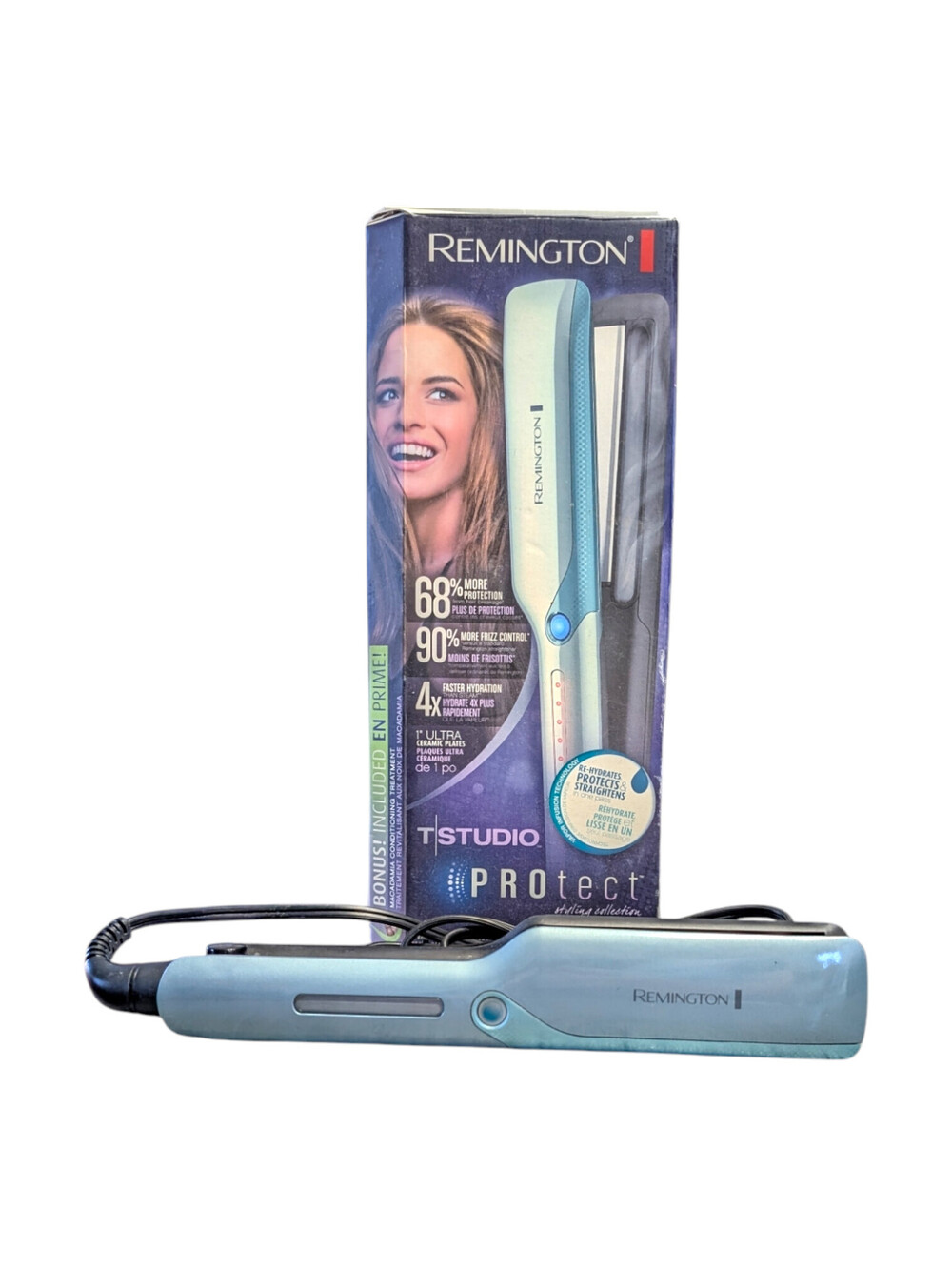 Remington S8700 PROtect 1in Flat Iron Straightener Green Tested